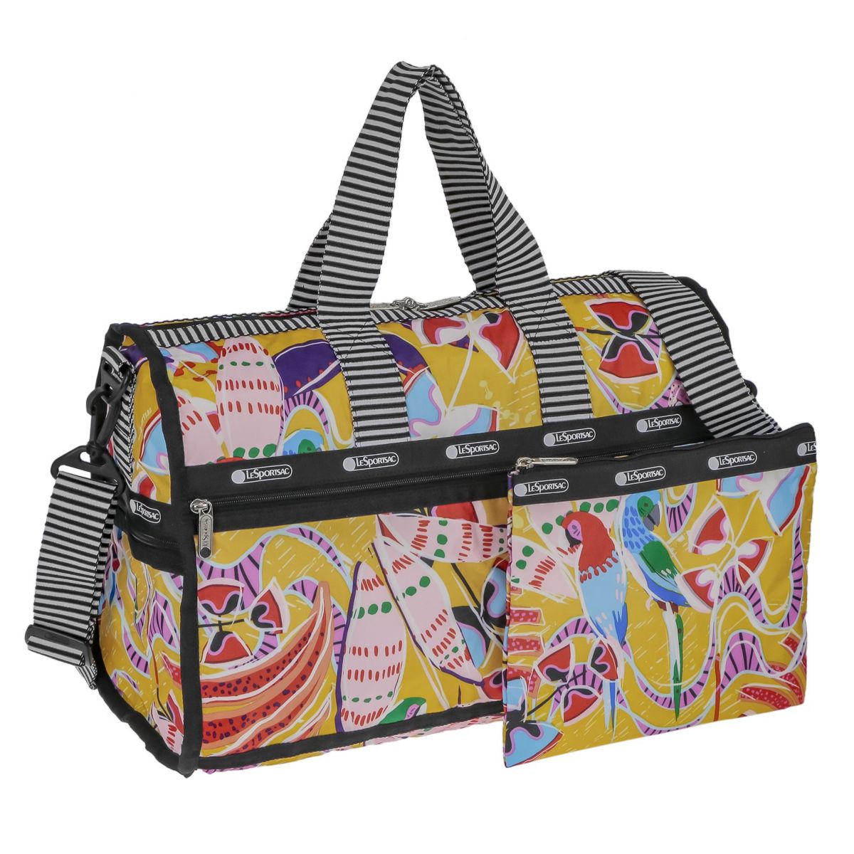 ボストンバッグ レスポートサック LeSportsac バッグ ミニボストンバッグ ボストンバッグ ショルダーバッグ 7184 F198 MEDIUM WEEKENDER ミディアムウィークエンダー PARROT BAY イエロー系マルチ