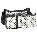 レスポートサック LeSportsac バッグ ショルダーバッグ 斜めがけバッグ 7507 D788 DELUXE EVERYDAY BAG デラックスエブリデイバッグ SUNSHINE DOT CREAM ホワイト