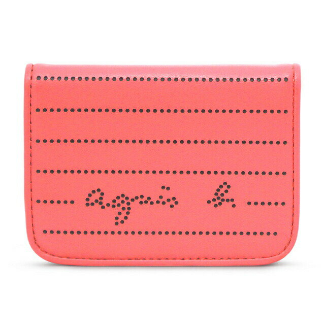 アニエスベー agnes b. カードケース パスケース 定期入れ 名刺入れ パンチング ピンク PINK レディース agnb pcpsc0213 pk