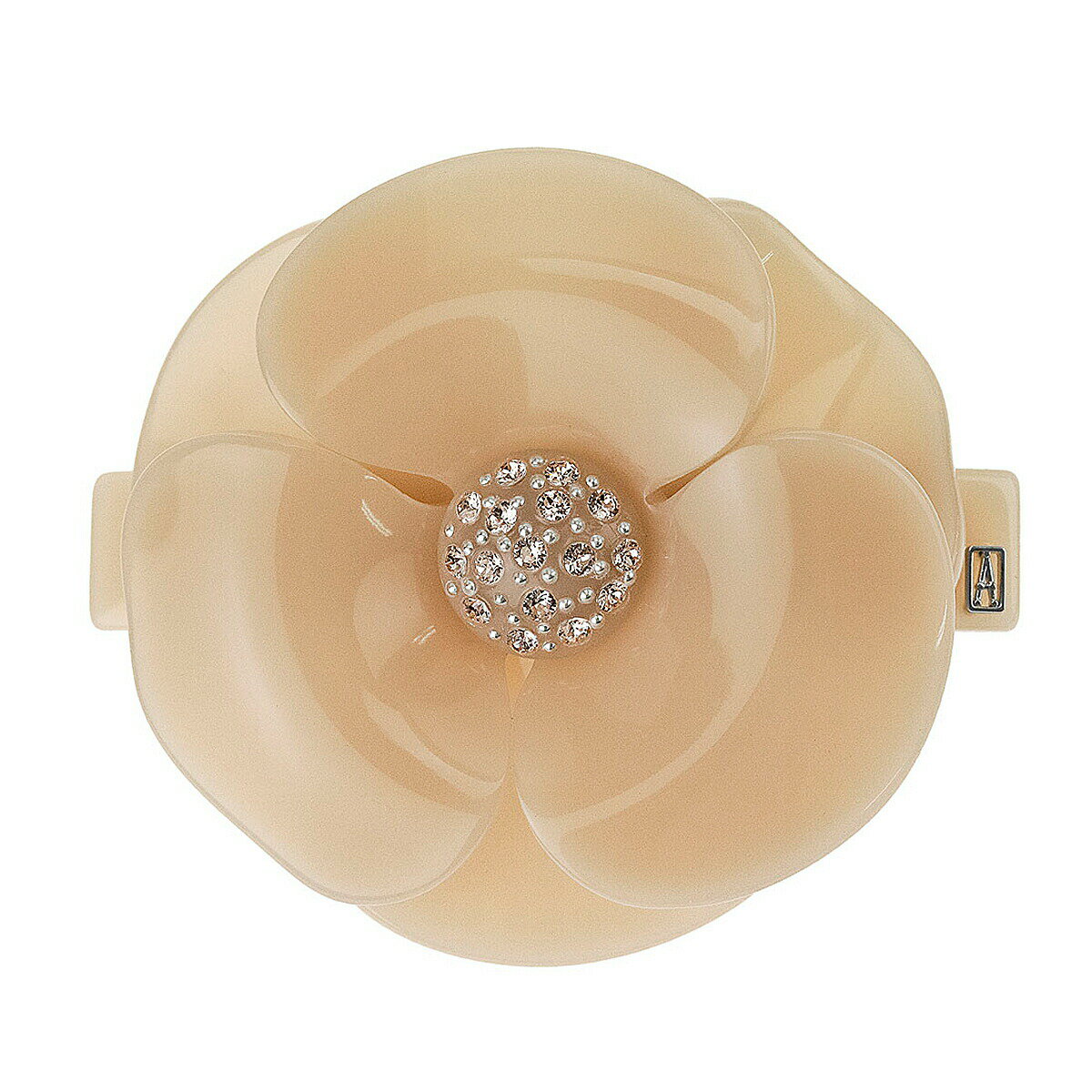 アレクサンドル ドゥ パリ ALEXANDRE DE PARIS ヘアアクセサリー CAMELIA A BARRETTE 6CM カメリア バレッタ AA6-1935-29 S BEIGE ベージュ＋ゴールド