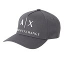 アルマーニエクスチェンジ ARMANI EXCHANGE キャップ 954039 CC513 24442 帽子 ベースボールキャップ グレー+ホワイト