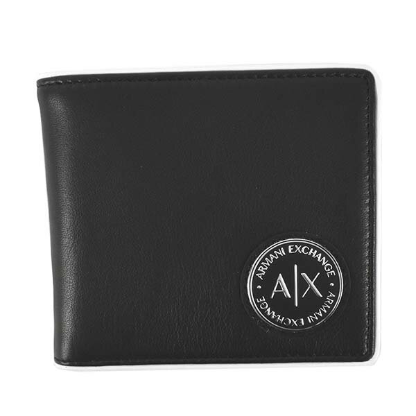 アルマーニ 【楽天スーパーSALE対象商品】アルマーニエクスチェンジ A/X ARMANI EXCHANGE 二つ折り財布 958098 1P011 42520 小銭入れ付 二つ折り財布 ブラック+ホワイト