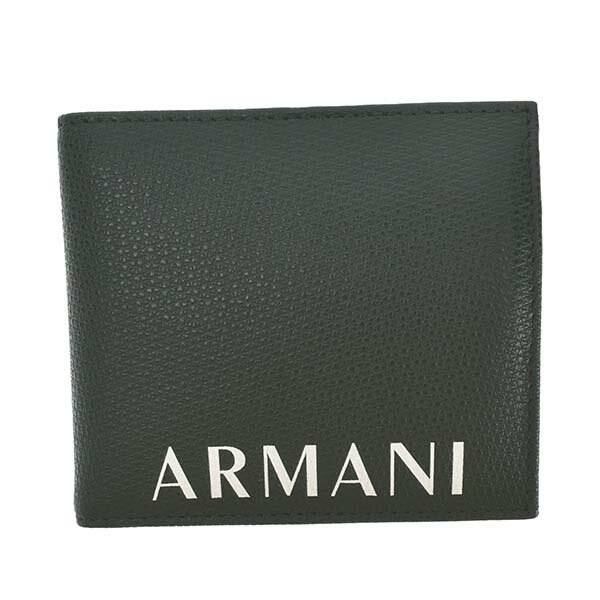 アルマーニエクスチェンジ A/X ARMANI EXCHANGE 二つ折り財布 958098 1A807 11285 小銭れ付 二つ折り財布 ダークグリーン系