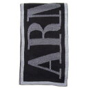 アルマーニジーンズ ARMANI JEANS マフラー 934106 CD715 03320 メンズ ウール混紡 ストール スカーフ ブラック+グレー