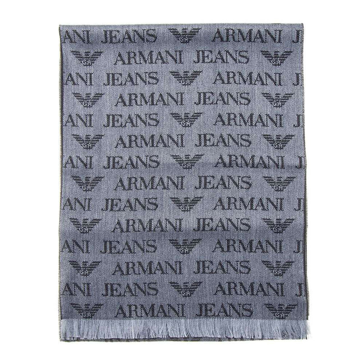 アルマーニジーンズ ARMANI JEANS マフラー 934504 CD786 00041 メンズ ウール混紡 ストール スカーフ グレー