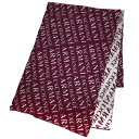 アルマーニ アルマーニエクスチェンジ ARMANI EXCHANGE(A/X) マフラー 954650 CC310 12776 SCARF スカーフ 羊毛混 ストール ZINFANDEL ワインレッド系＋ホワイト系