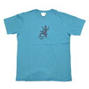 アニエスベー agnes b. アニエスベーオム agnes b. HOMME Tシャツ レザール リザード 2109-0692 637 メンズ 半袖 トップス クルーネック ブルー+ネイビー