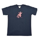 アニエスベー agnes b. アニエスベーオム agnes b. HOMME Tシャツ レザール リザード 2109-0692 639 メンズ 半袖 トップス クルーネック ネイビー+ピンク