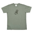 アニエスベー agnes b. アニエスベーオム agnes b. HOMME Tシャツ レザール リザード 2109-0692 747 メンズ 半袖 トップス クルーネック モスグリーン系+ブラック