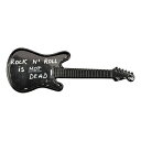 アニエスベー agnes b. ピンバッチ ブローチ ギター ピンズ Guitar ROCK N ROLL IS NOT DEAD! ブラック 黒