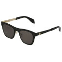 アレキサンダーマックイーン Alexander McQueen サングラス UVカット AM0280S 001 ウェリントン型 レディース メンズ ユニセックス...