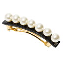アレクサンドル ドゥ パリ ALEXANDRE DE PARIS ヘアアクセサリー バレッタ AA8 16919 03 N2 NOIR パール ブラック 黒