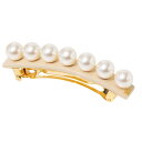 アレクサンドル ドゥ パリ ALEXANDRE DE PARIS ヘアアクセサリー バレッタ AA8 16919 03 S BEIGE AB0974 パール ベージュ