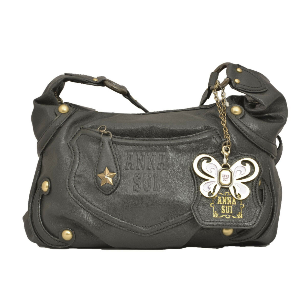 アナスイ ANNA SUI ドリトル バッグ ショルダーバッグ 斜めがけバッグ バタフライ バッグチャーム 306942 10 ブラック