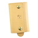 【楽天スーパーSALE対象商品】イルビゾンテ IL BISONTE キーケース C0966 120 COWHIDE KEYRING NATURAL キーリング 本革 ベージュ メンズ 男性 レディース 女性 クリスマスプレゼント ギフト 新品