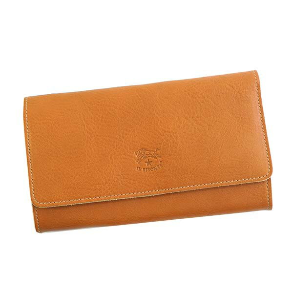 イルビゾンテ IL BISONTE フラップ長財布 C1059 145 CAMEL 本革 キャメル キャラメル 茶 ロングウォレット メンズ 男性 レディース 女性 クリスマスプレゼント ギフト 新品