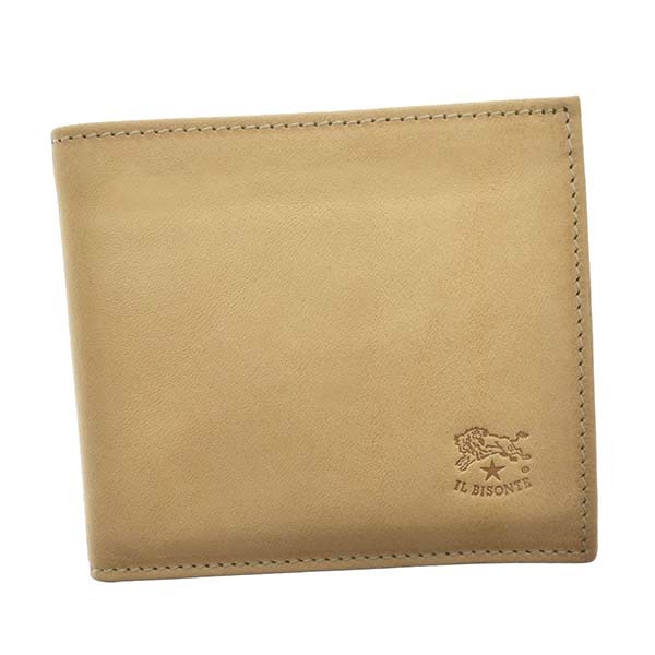 イルビゾンテ IL BISONTE 二つ折り財布 SBW007 P NA106B CLASSIC BI FOLD WALLET クラシック バイフォルド ウォレット NATURALE ベージュ系