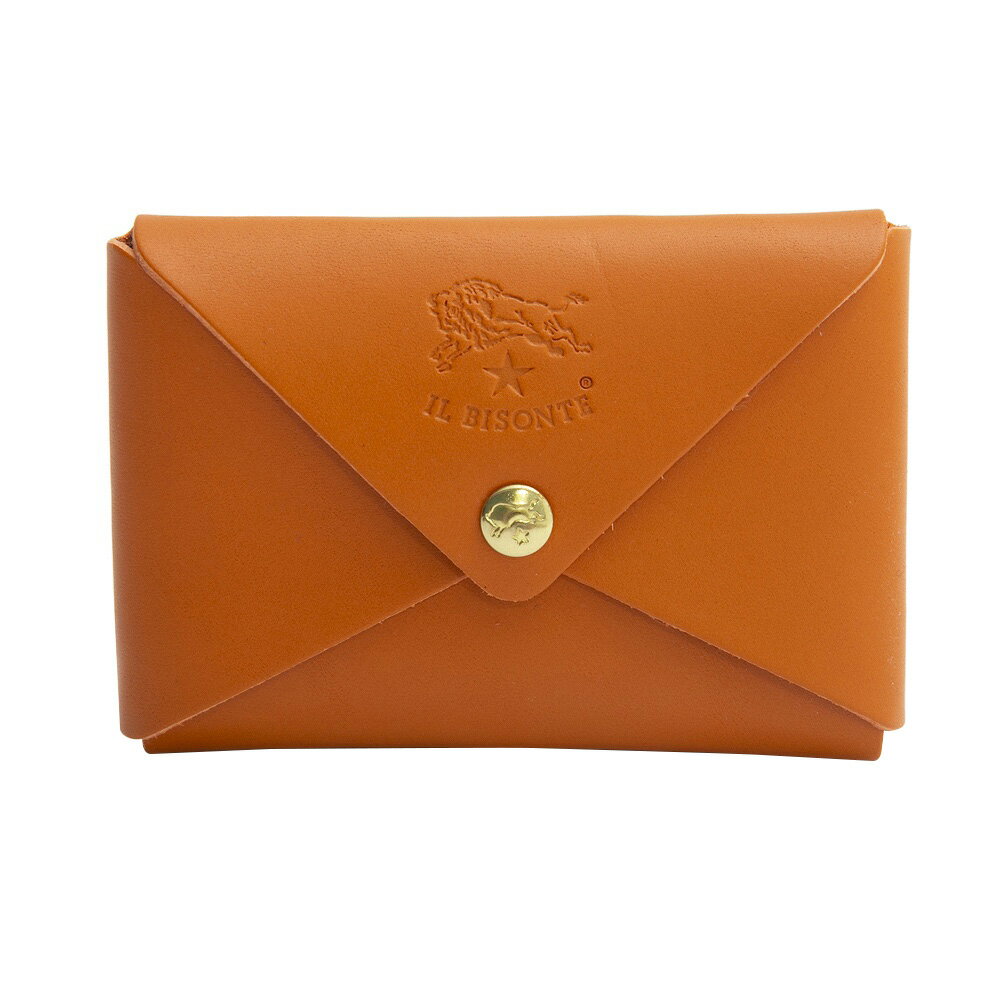 イルビゾンテ IL BISONTE 名刺入れ SCC031 OR102 CLASSIC CARD CASE クラシックカードケース ORANGE OR102 オレンジ