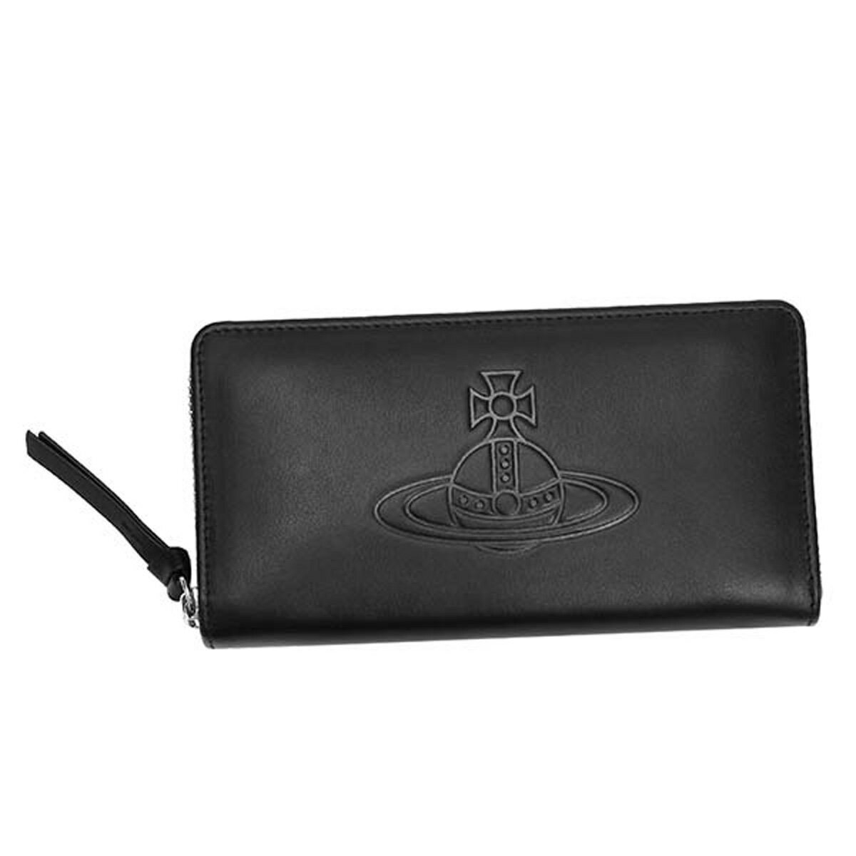 ヴィヴィアンウエストウッド Vivienne Westwood 財布 51050024 N201 ANNA ZIP ROUND WALLET アンナ ジップラウンド ウォレット 小銭入れ付き ラウンドファスナー長財布 BLACK ブラック