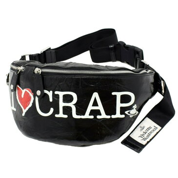 ヴィヴィアン ウエストウッド Vivienne Westwood バッグ 43070009-41025-N401 I LOVE CRAP BUMBAG アイ ラブ クラップ バムバッグ ウエストポーチ ウエストバッグ ボディバッグ レディース BLACK ブラック