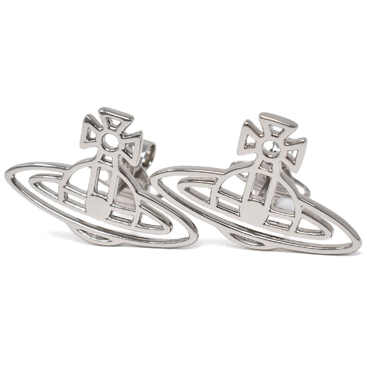 ヴィヴィアンウエストウッド ヴィヴィアン ウエストウッド Vivienne Westwood ピアス 62010208-02W003 THIN LINES FLAT ORB EARRINGS シン ライン フラット オーブ イヤリング スタッドピアス シルバー