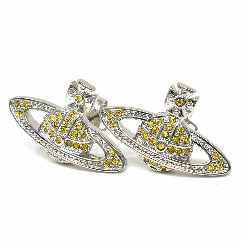 ヴィヴィアンウエストウッド ヴィヴィアン ウエストウッド Vivienne Westwood ピアス 62020033 02P130 MINI BAS RELIEF EARRINGS ミニ バス レリーフ イヤリング シルバー＋イエロー