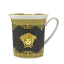 ヴェルサーチェ VERSACE マグカップ 単品 食器 I LOVE BAROQUE アイ ラブ バロック 19315 403653 15505 マグ MUG WITH HANDLE ブラック+ゴールド系