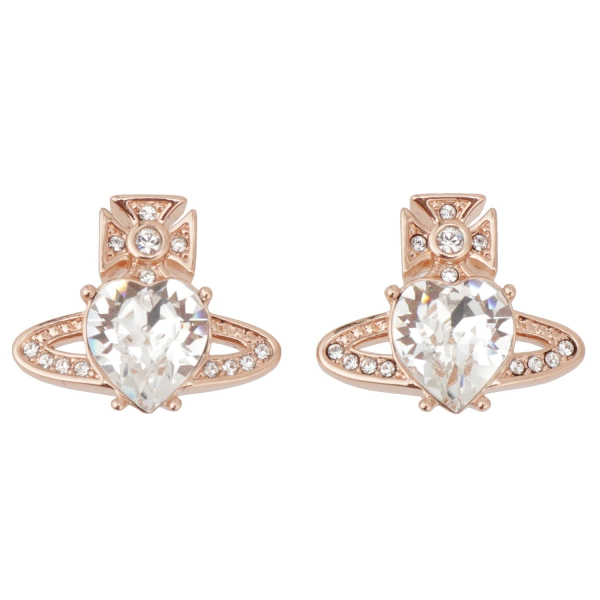 ヴィヴィアンウエストウッド ヴィヴィアン ウエストウッド Vivienne Westwood ピアス 62030011-G112 apvv00398l ARIELLA EARRINGS アリエラ ハートラインストーン オーブ スタッドピアス レディース アクセサリー PINK GOLD ピンクゴールド＋クリア