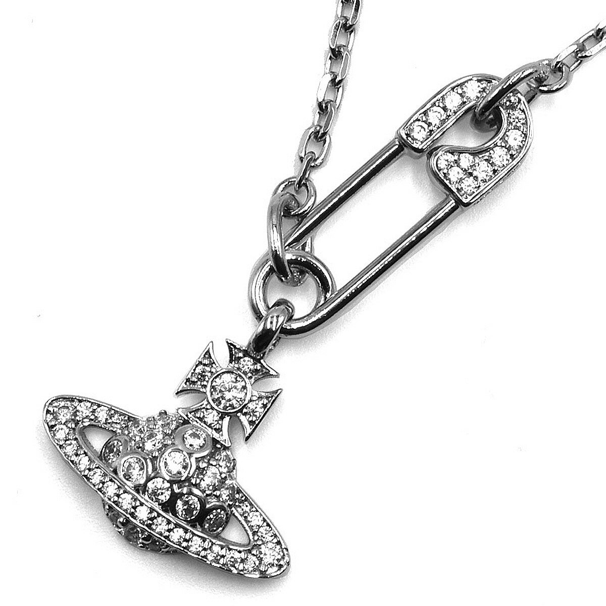 ヴィヴィアンウエストウッド Vivienne Westwood ネックレス 63020291-02P102 LUCRECE PENDANT ルクレース ペンダント レディース アクセサリー プラチナム