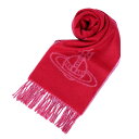ヴィヴィアンウエストウッド VIVIENNE WESTWOOD マフラー ストール ビッグオーブロゴ 24-W00ZH-H401 レディース メンズ レッド ウ...