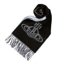 ヴィヴィアンウエストウッド VIVIENNE WESTWOOD マフラー ストール ビッグオーブロゴ 24-W00ZH-N401 レディース メンズ ブラック ...