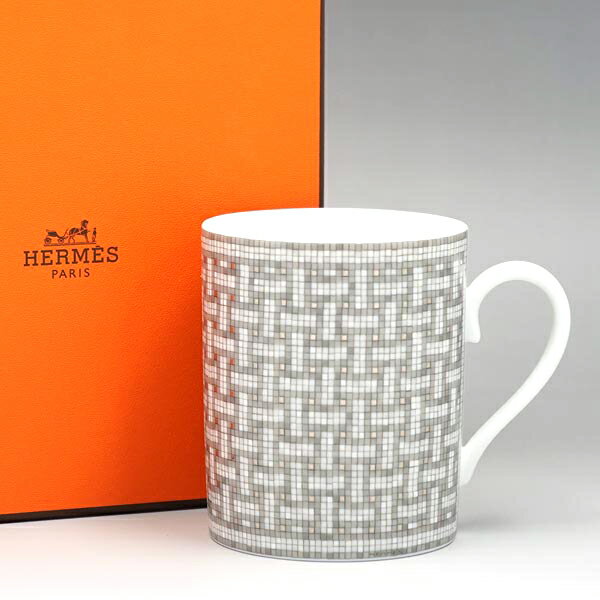 エルメス HERMES マグカップ 35031P Mosaique Au 24 Platinum モザイク・ヴァンキャトル プラチナ マグ