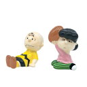 エネスコ enesco 調味料ケース 調味料入れ ソルト&ペッパー チャーリー&ルーシー 6007234 塩 胡椒 スヌーピー ピーナッツ インテリア 置物 フ...