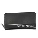 G|I A}[j EMPORIO ARMANI z z Eht@Xi[z YEME49 YTX0J 81072 ZIP AROUND WALLET BLACK ubN