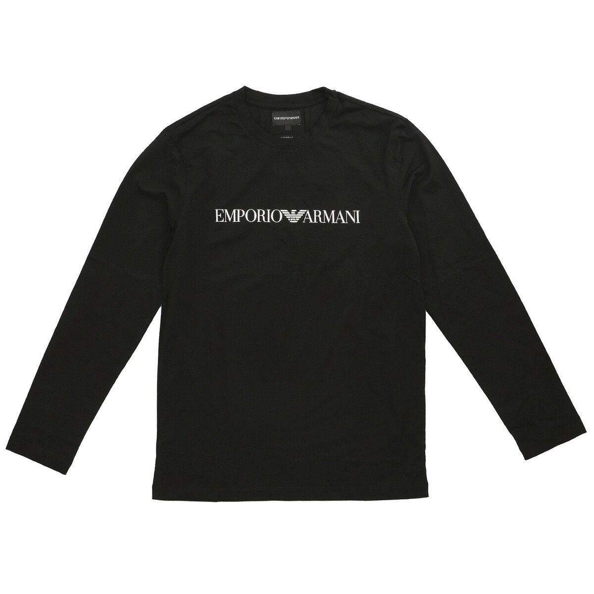 エンポリオアルマーニ EMPORIO ARMANI メンズ ロングスリーブ Tシャツ 長袖カットソー ロンT トップス 8N1TN8 1JPZZ 0021 ブラック