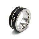 エンポリオアルマーニ EMPORIO ARMANI リング RING 指輪 EGS2032040 アクセサリー メンズ シルバー+ブラック