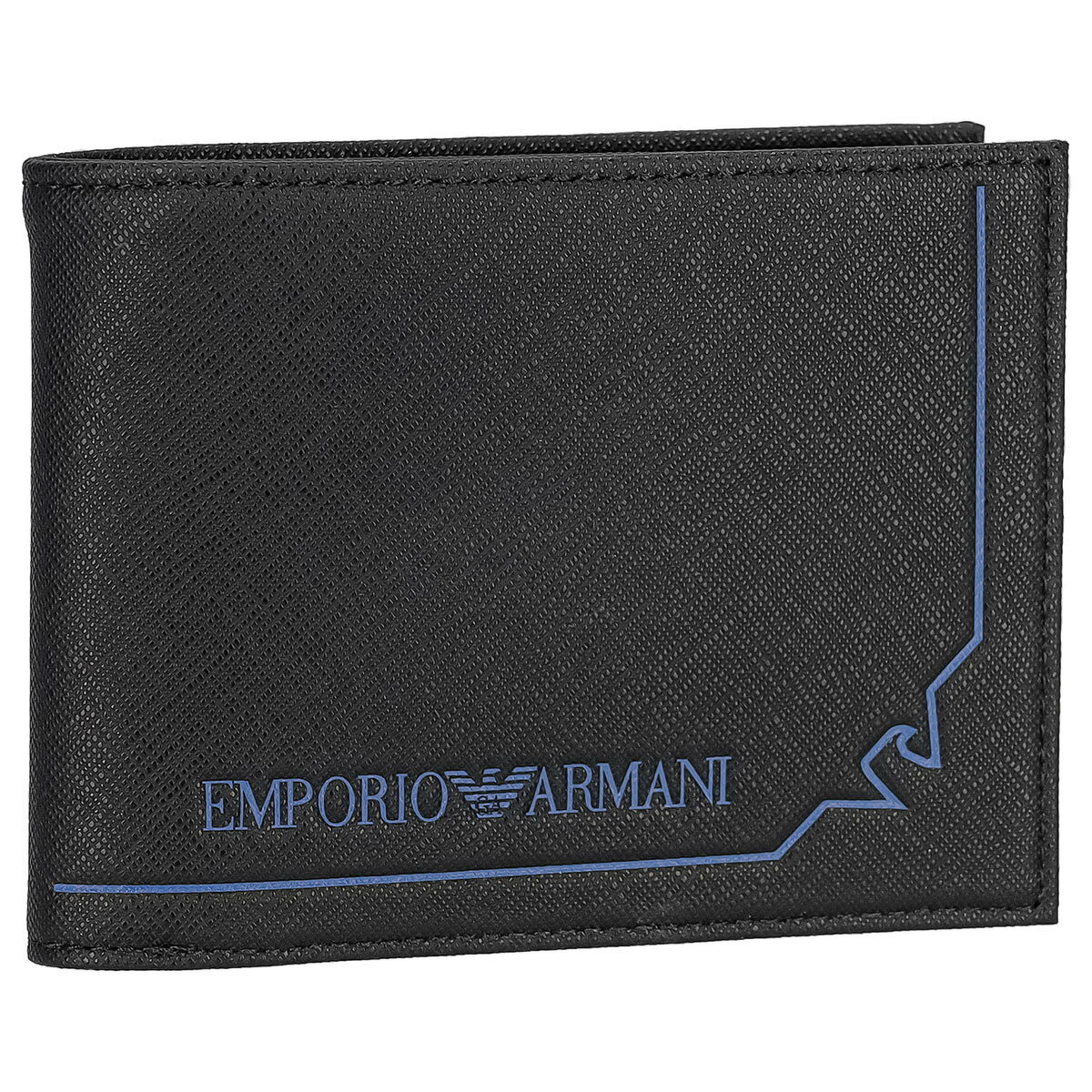 エンポリオアルマーニ EMPORIO ARMANI 財布 二つ折り財布 折りたたみ財布 小銭入れ付き Y4R165-Y731E 80001 メンズ ブラック