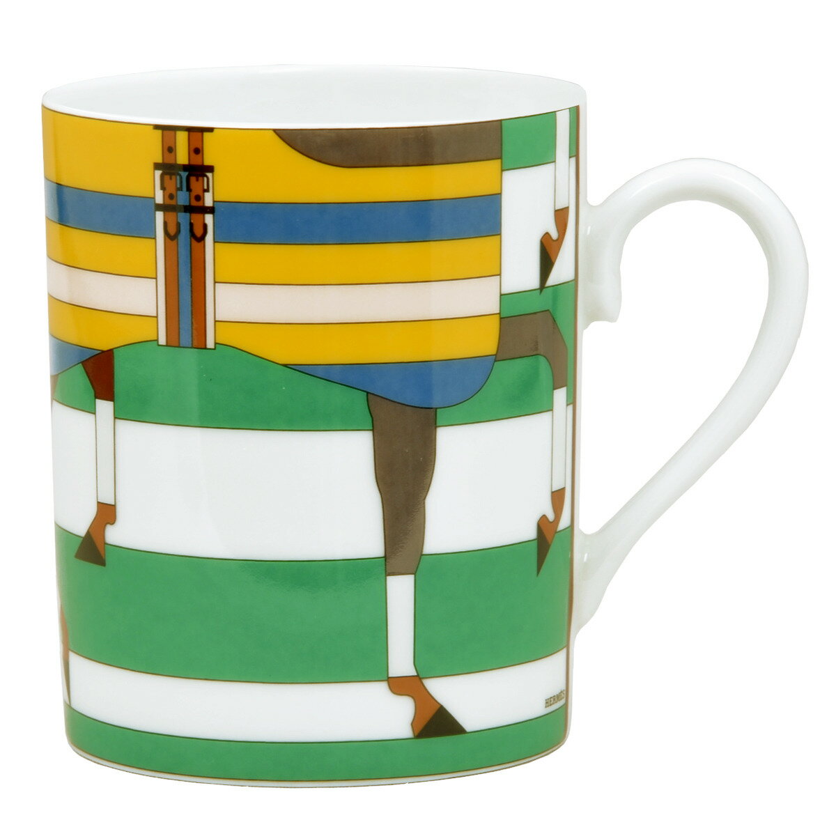 エルメス カップ エルメス 食器 マグ HERMES 051232P No.3 300ml TASSE HAUTE ROCABAR ハイマグカップ ロカバール マグカップ 単品 グリーン系マルチカラー