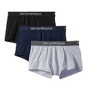 エンポリオアルマーニ EMPORIO ARMANI 肌着 下着 ローライズボクサー 3枚セット お買い得 パック 111610 メンズ グレー+ブラック+ネイビ...