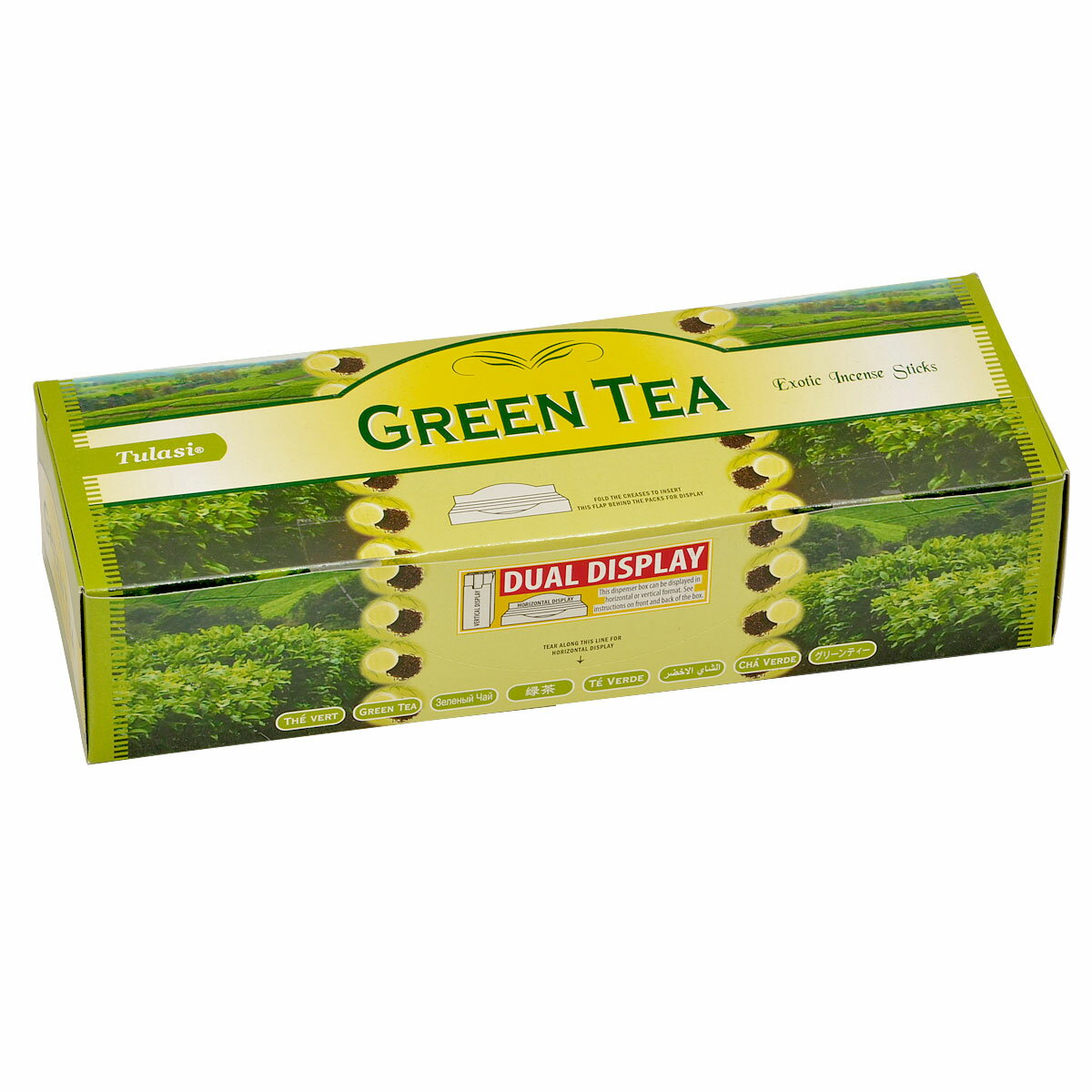 トゥラシ TULASI インド香 スティックタイプ ヘキサ 六角 GREENTEA グリーンティー 1ケース(6箱入り) 約120本 セット