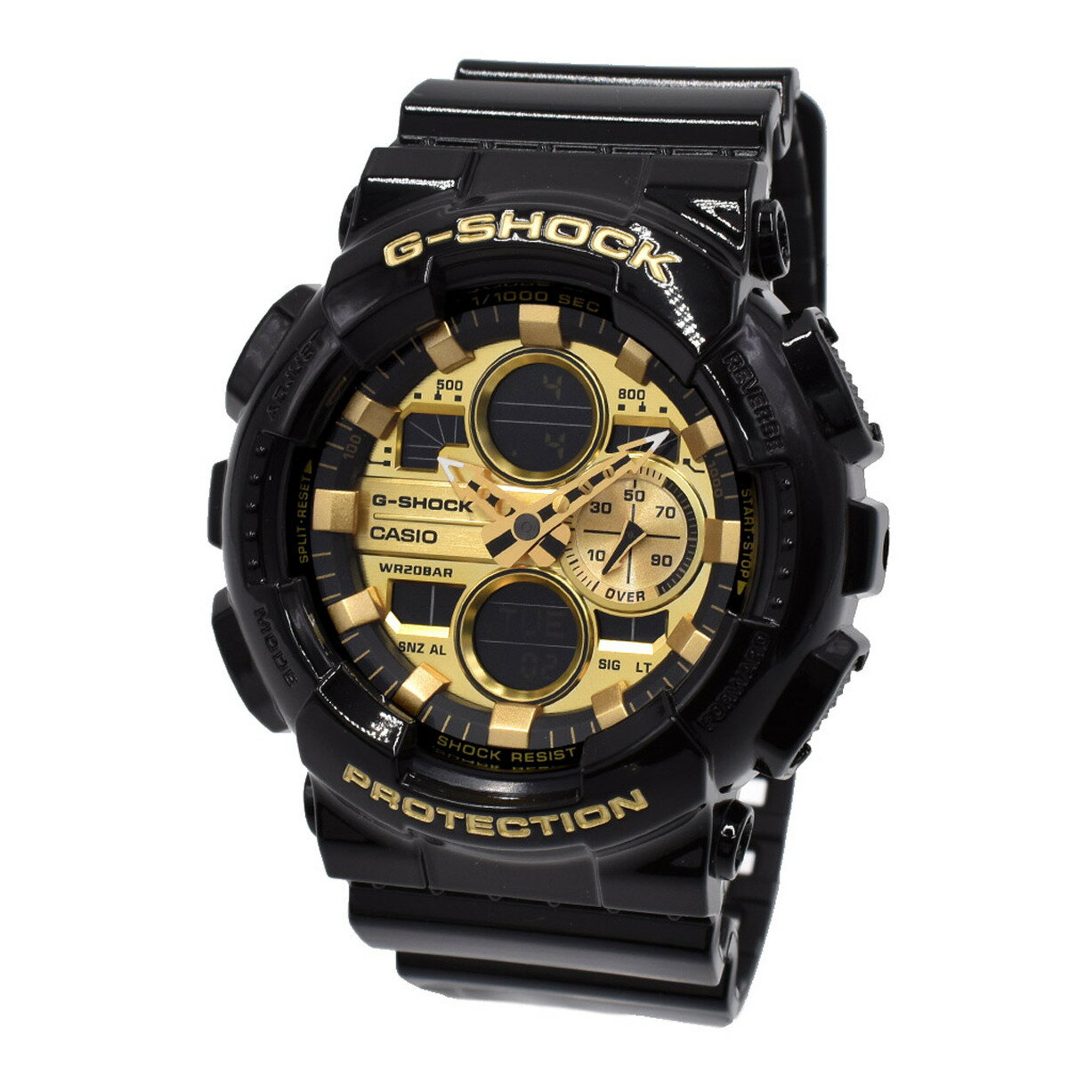 カシオ CASIO 腕時計 G-SHOCK Gショック GA-140GB-1A1 ANALOG-DIGITAL 140 SERIES アナログ デジタル アナデジ 時計 メンズ ゴールド+ブラック 海外正規品