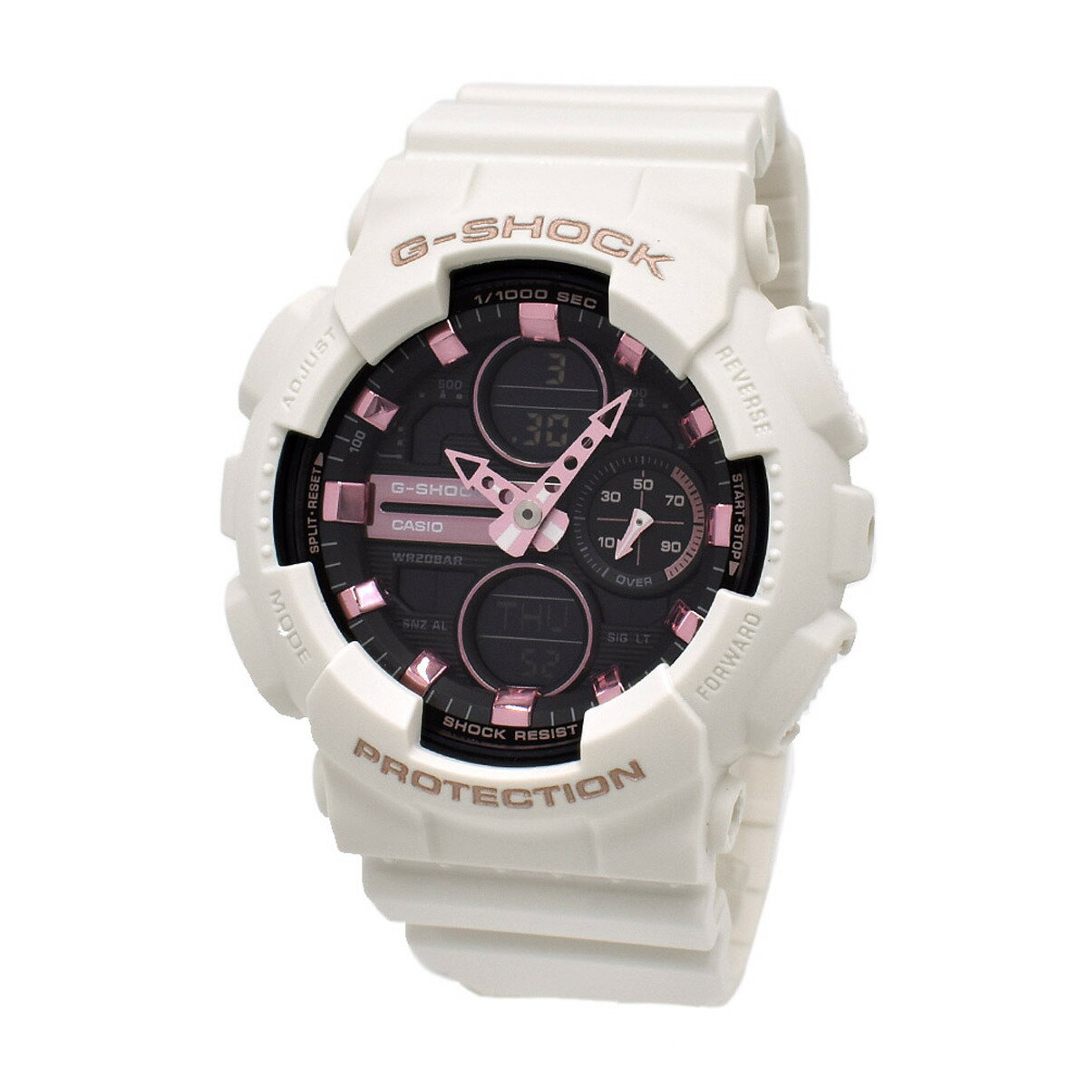 カシオ CASIO 腕時計 G-SHOCK Gショック GMA-S140M-7A ANALOG-DIGITAL アナログ デジタル アナデジ 時計 メンズ レディース ブラック+ピンク+ホワイト 海外正規品