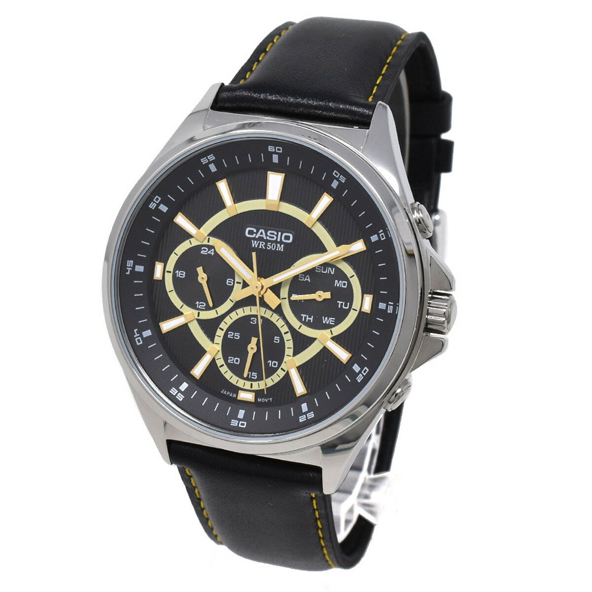 カシオ CASIO 腕時計 STANDARD MTP-E303L-1AV アナログ時計 メンズ ウォッチ グレー+ブラック 海外正規品