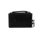 ガニー GANNI コインケース 小銭入れ マルチケース A4502 5825 099 BANNER ZIPPED COIN PURSE バナー BLACK ブラック