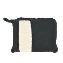 カシウエア KASHWERE ポーチ付き ブランケット ACCHTBP010053448 005 THROW MINI IN STRIPED POUCH ミニ スロー トラベルブランケット ブラック+モルト