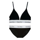 カルバンクライン Calvin Klein(CK) ブラジャー ショーツ セット スポーツ ジム 筋トレ 運動 無地 下着 QF1061+F3787 001 レ...