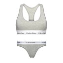 カルバンクライン Calvin Klein(CK) ブラジャー Tバック ショーツ セット スポーツ ジム 筋トレ 運動 無地 下着 F3785+F3786 0...