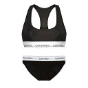 カルバンクライン Calvin Klein(CK) ブラジャー ショーツ セット スポーツ ジム 筋トレ 運動 無地 下着 F3785+F3787 001 レデ...