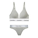 カルバンクライン Calvin Klein(CK) ブラジャー Tバック ショーツ セット スポーツ ジム 筋トレ 運動 無地 下着 QF5650+F3786 ...
