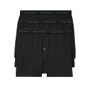 カルバンクライン Calvin Klein(CK) 下着 ニットトランクス ボクサー 3枚セット お買い得 パック 前開き NB4005 001 メンズ ブラック